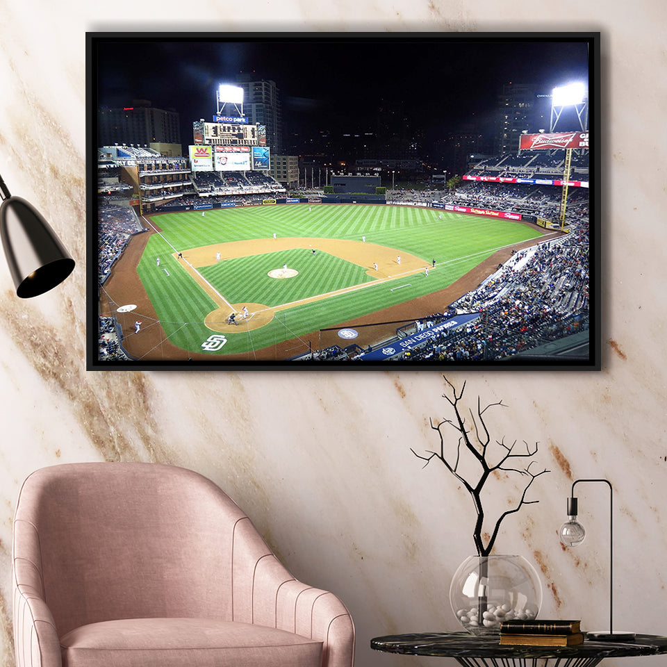 Petco Park Stadium Framed Canvas Prints San Diego Padres Stadium,Sport Stadium Art Prints, Fan Gift