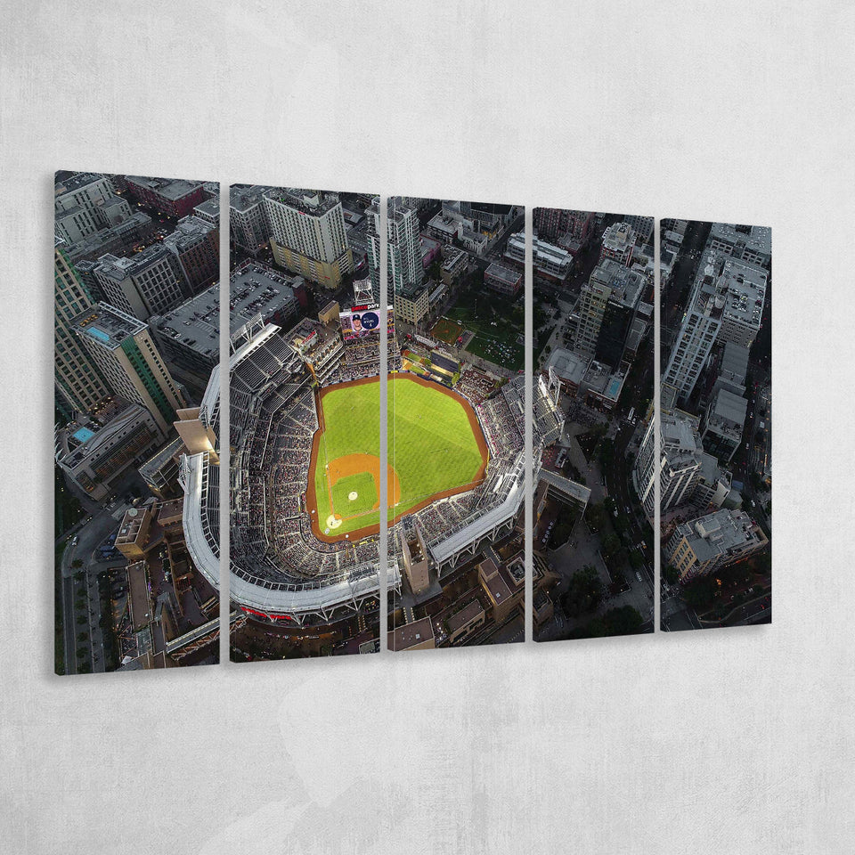 Petco Park Stadium Canvas Prints San Diego Padres Wall Art,Multi Panels B,Sport Stadium Art Prints, Fan Gift