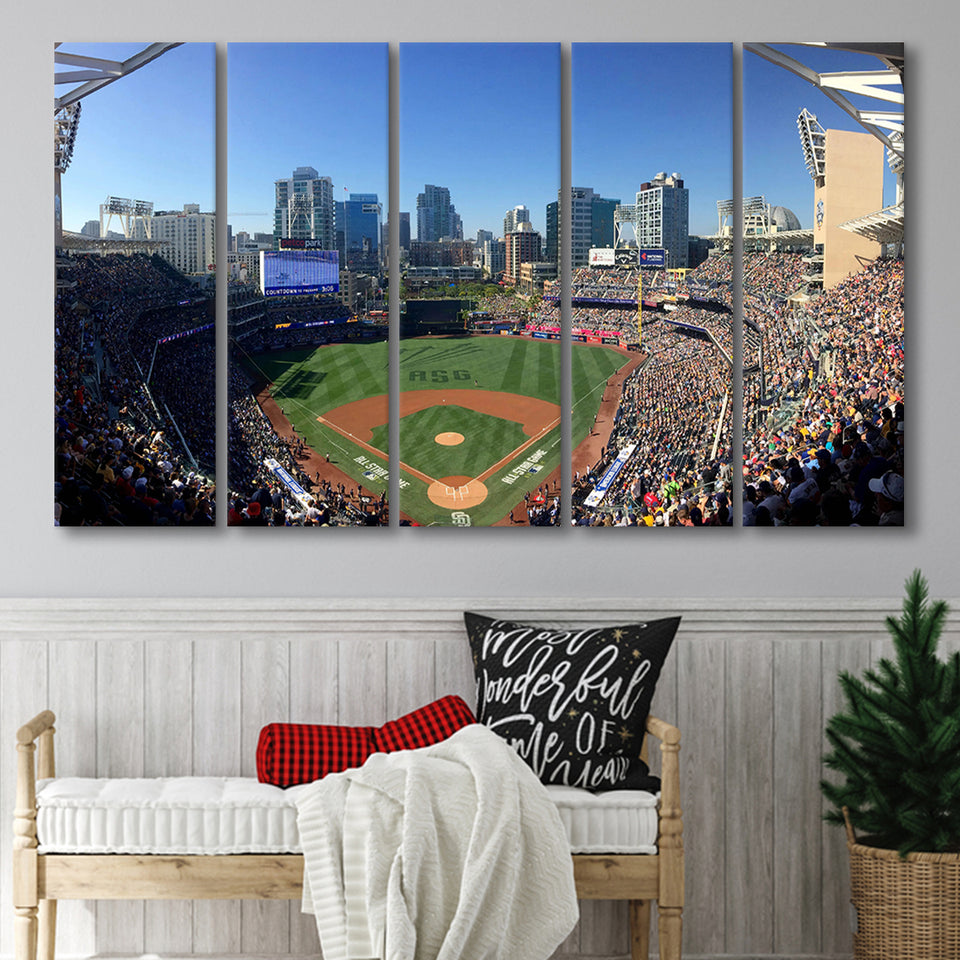 Petco Park in San Diego, Stadium Canvas, Sport Art, Gift for him, Multi Panels B, Canvas Prints Wall Art Decor