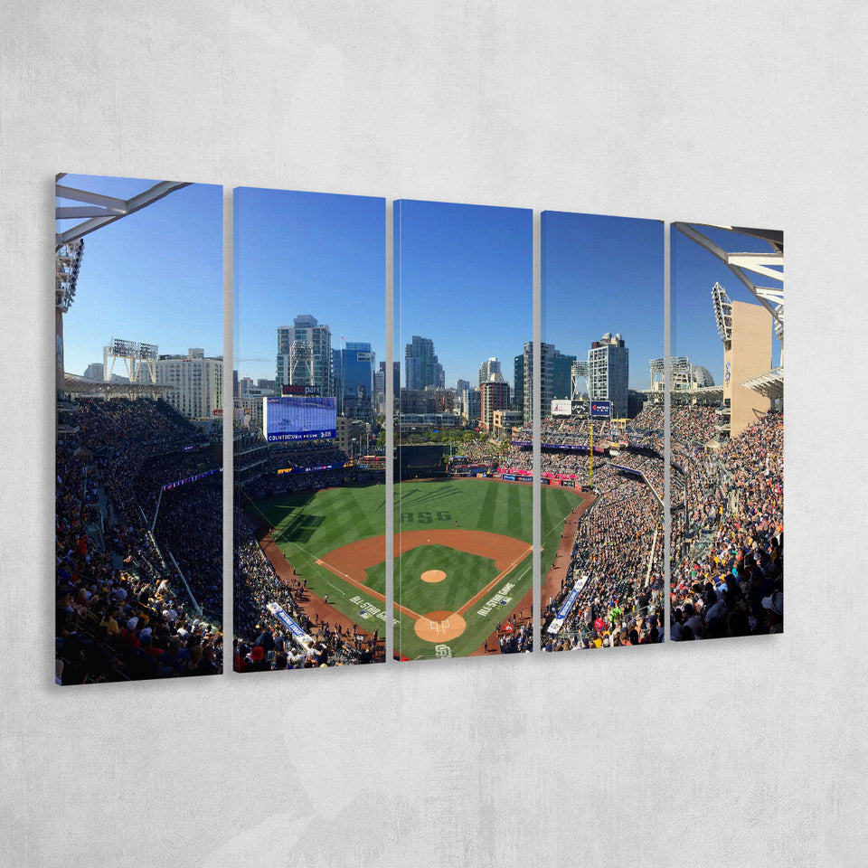 Petco Park in San Diego, Stadium Canvas, Sport Art, Gift for him, Multi Panels B, Canvas Prints Wall Art Decor
