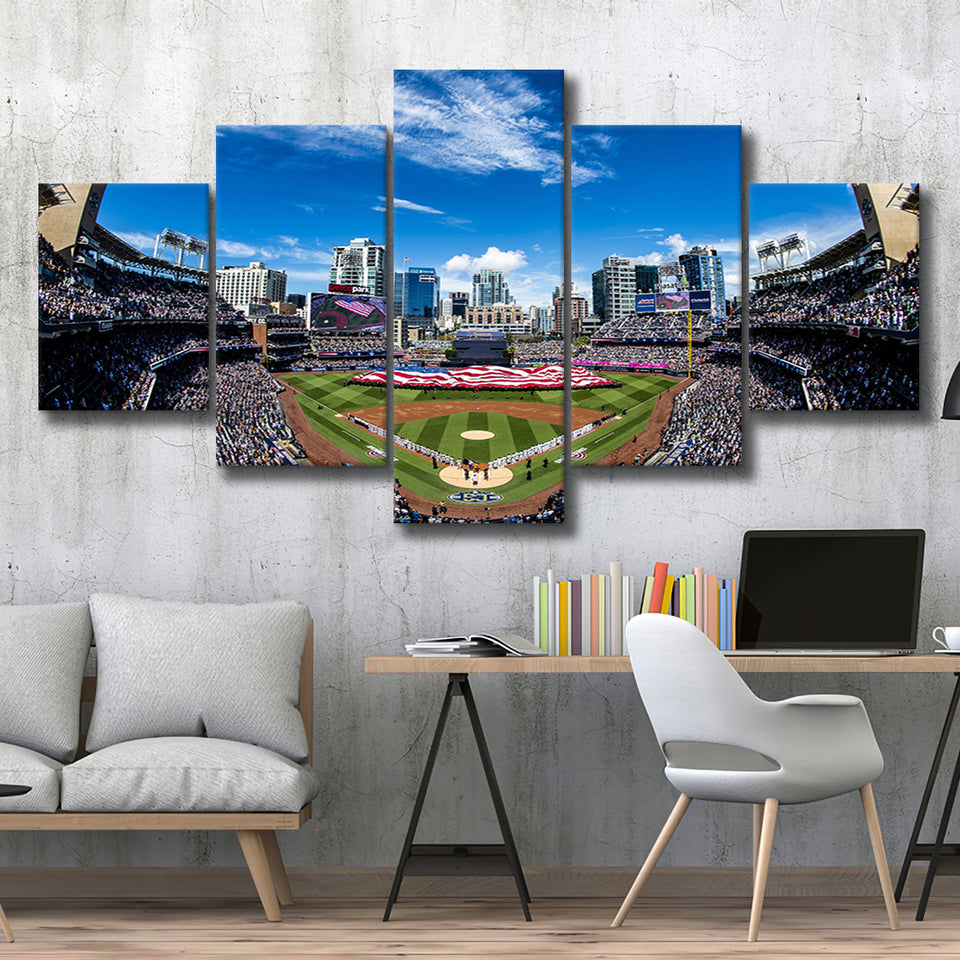 Petco park San Diego Stadium, Stadium Canvas, Sport Art, Large Canvas, Multi Panels, Canvas Prints Wall Art Decor