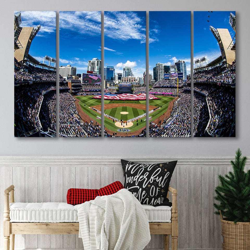Petco park San Diego Stadium, Stadium Canvas, Sport Art, Gift for him, Multi Panels B, Canvas Prints Wall Art Decor
