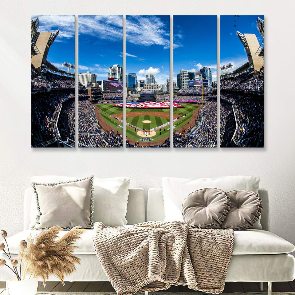 Petco Park San Diego Stadium 5 Pieces B Canvas Prints Wall Art - Painting Canvas, Multi Panel, Wall Decor, Canvas Art