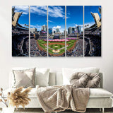 Petco Park San Diego Stadium 5 Pieces B Canvas Prints Wall Art - Painting Canvas, Multi Panel, Wall Decor, Canvas Art