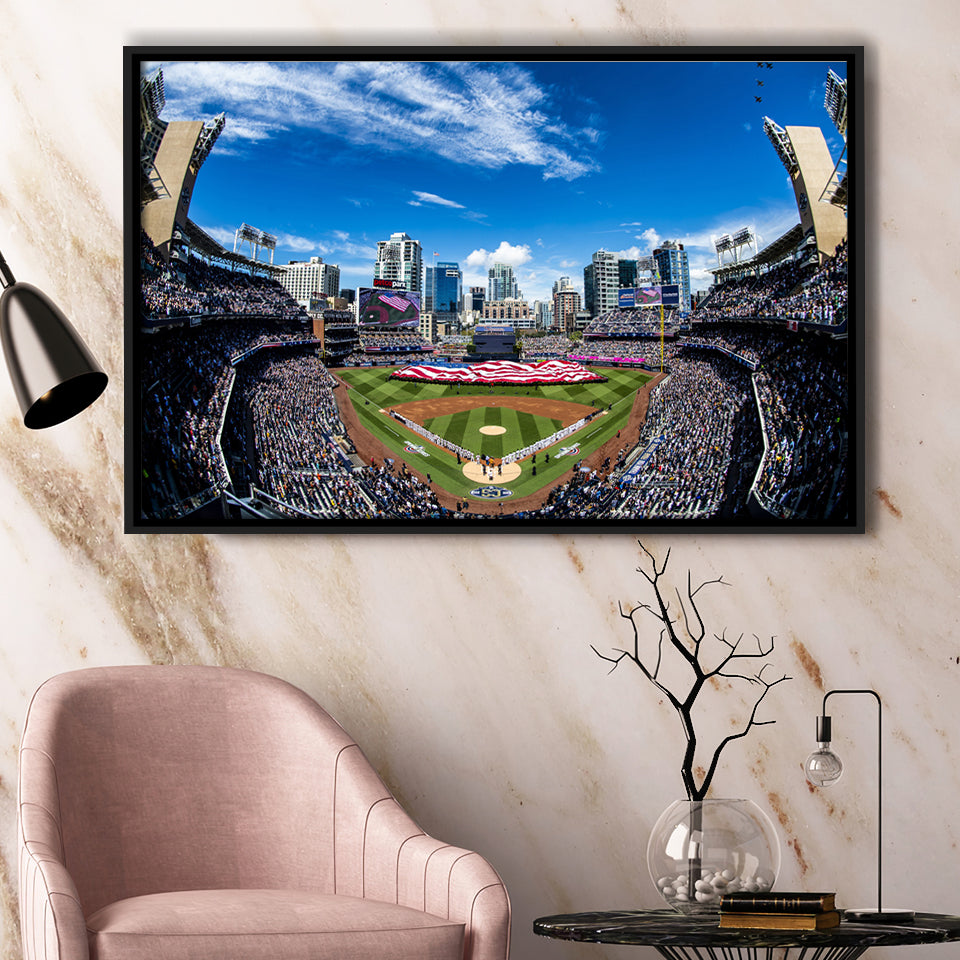 Petco Park San Diego Stadium Framed Canvas Prints Wall Art - Painting Canvas, Wall Decor, Canvas Art, Floating Frame