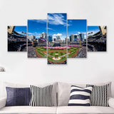 Petco Park San Diego Stadium 5 Pieces Canvas Prints Wall Art - Painting Canvas, Multi Panel, Wall Decor, Canvas Art