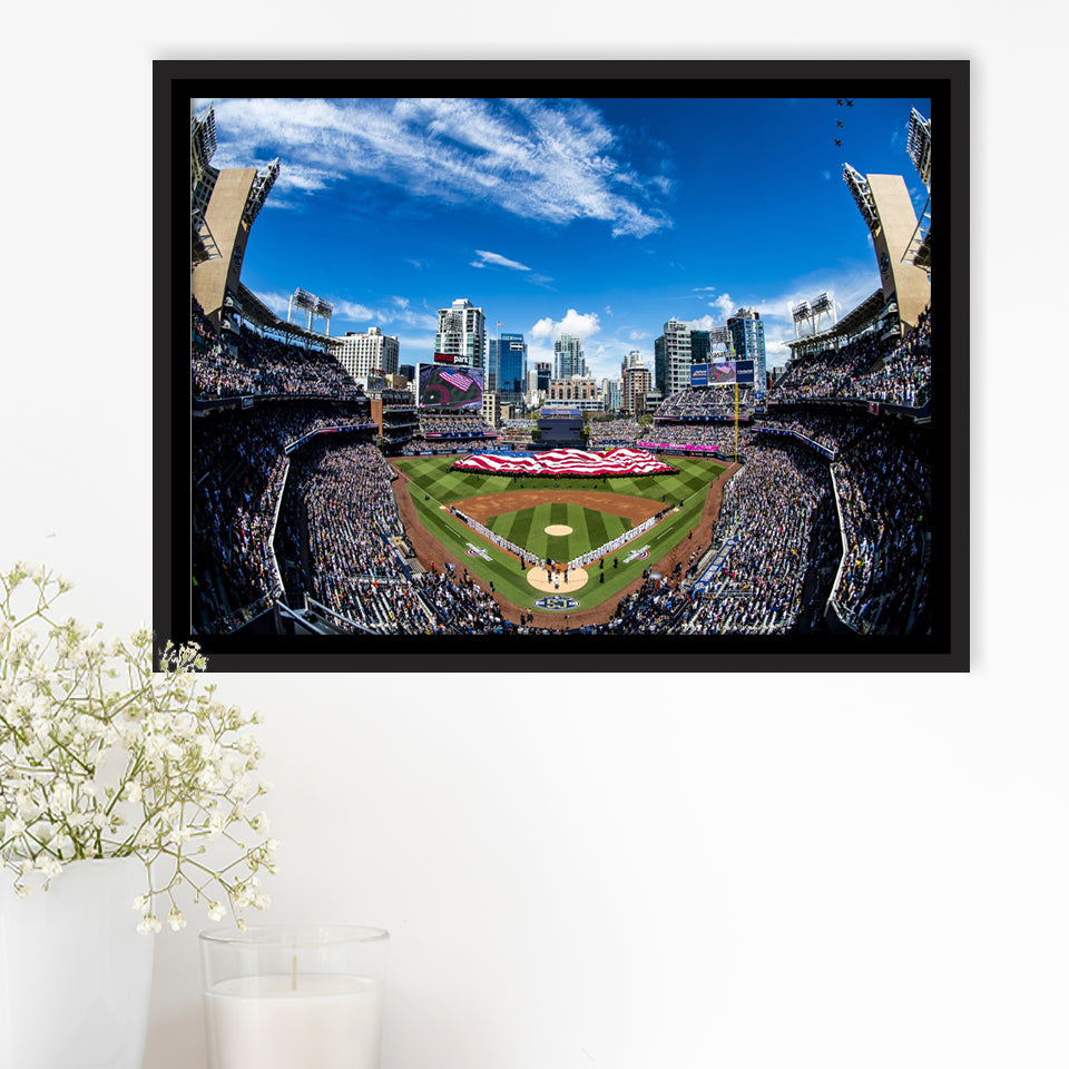 Petco Park San Diego Stadium Framed Canvas Prints Wall Art - Painting Canvas, Wall Decor, Canvas Art, Floating Frame