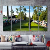 Pga Masters Tournament Augusta 5 Pieces B Canvas Prints Wall Art - Painting Canvas, Multi Panel