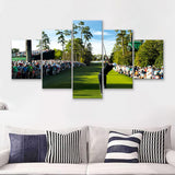 Pga Masters Tournament Augusta 5 Pieces Canvas Prints Wall Art - Painting Canvas, Multi Panel