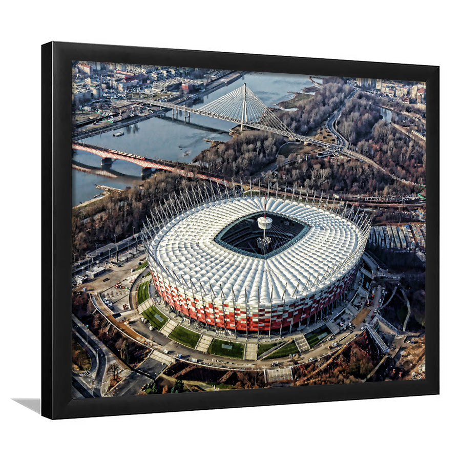 Pge Narodowy Stadium, Stadium Canvas, Sport Art, Gift for him,100 Framed Art Prints Wall Art Decor, Framed Picture