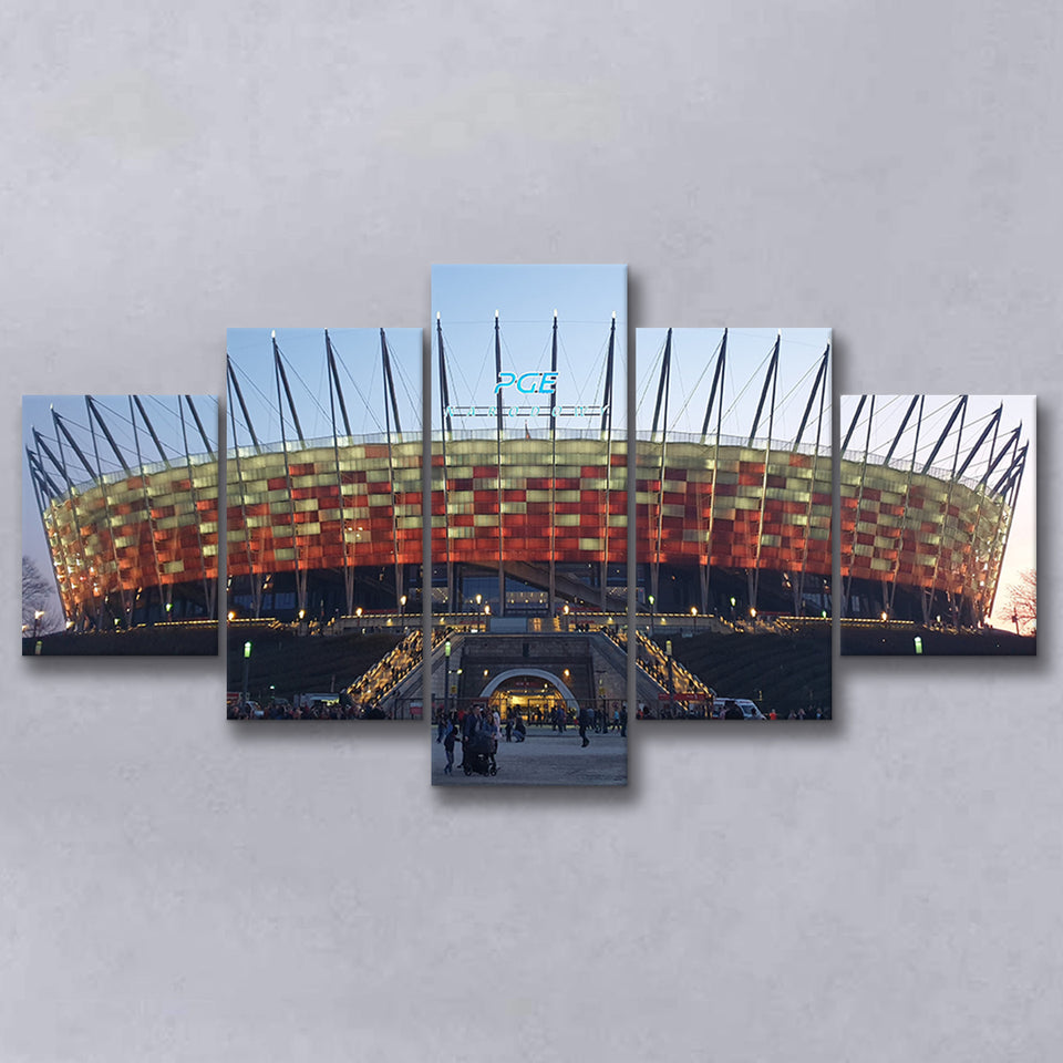 Pge Narodowy Stadium, Stadium Canvas, Sport Art, Large Canvas, Multi Panels, Canvas Prints Wall Art Decor