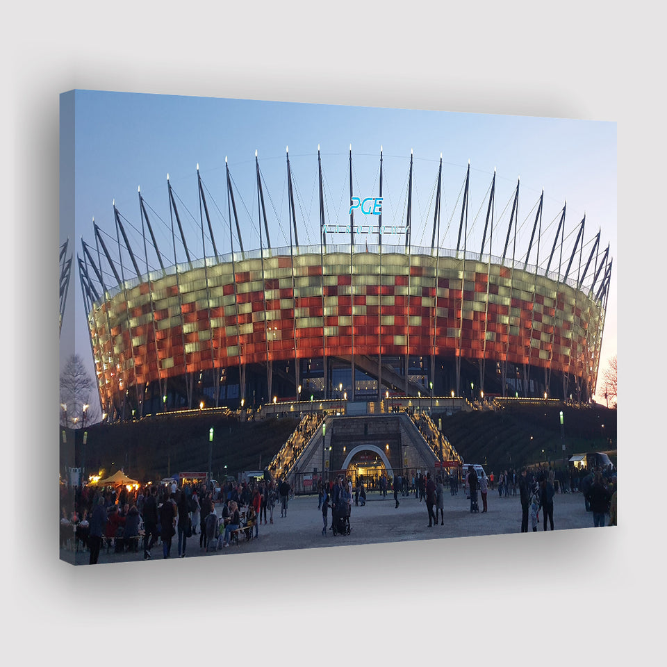 Pge Narodowy Stadium, Stadium Canvas, Sport Art, Gift for him, Fan Gift, Canvas Prints Wall Art Decor