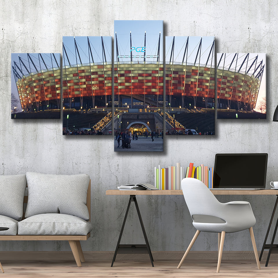 Pge Narodowy Stadium, Stadium Canvas, Sport Art, Large Canvas, Multi Panels, Canvas Prints Wall Art Decor