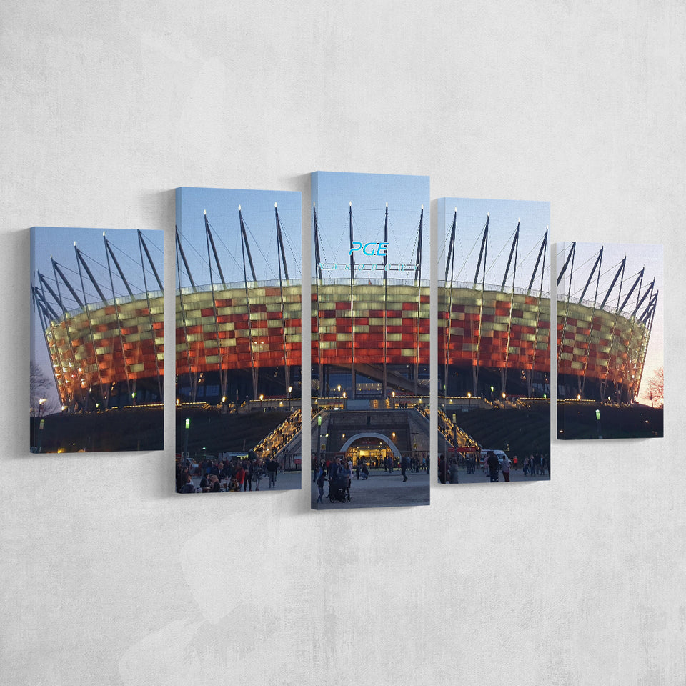 Pge Narodowy Stadium, Stadium Canvas, Sport Art, Large Canvas, Multi Panels, Canvas Prints Wall Art Decor