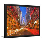 Philadelphia Pennsylvania Usa Downtown City Hall City Art Watercolor Framed Art Prints Wall Art Decor,Framed Picture
