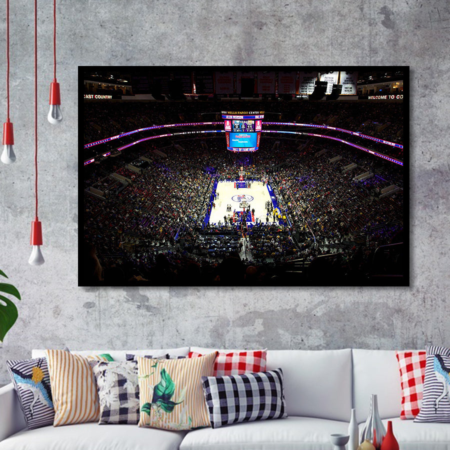 Philadelphia 76ers Stadium Art Prints Wells Fargo Center Wall Art,Sport Stadium Art Prints, Fan Gift, Wall Decor