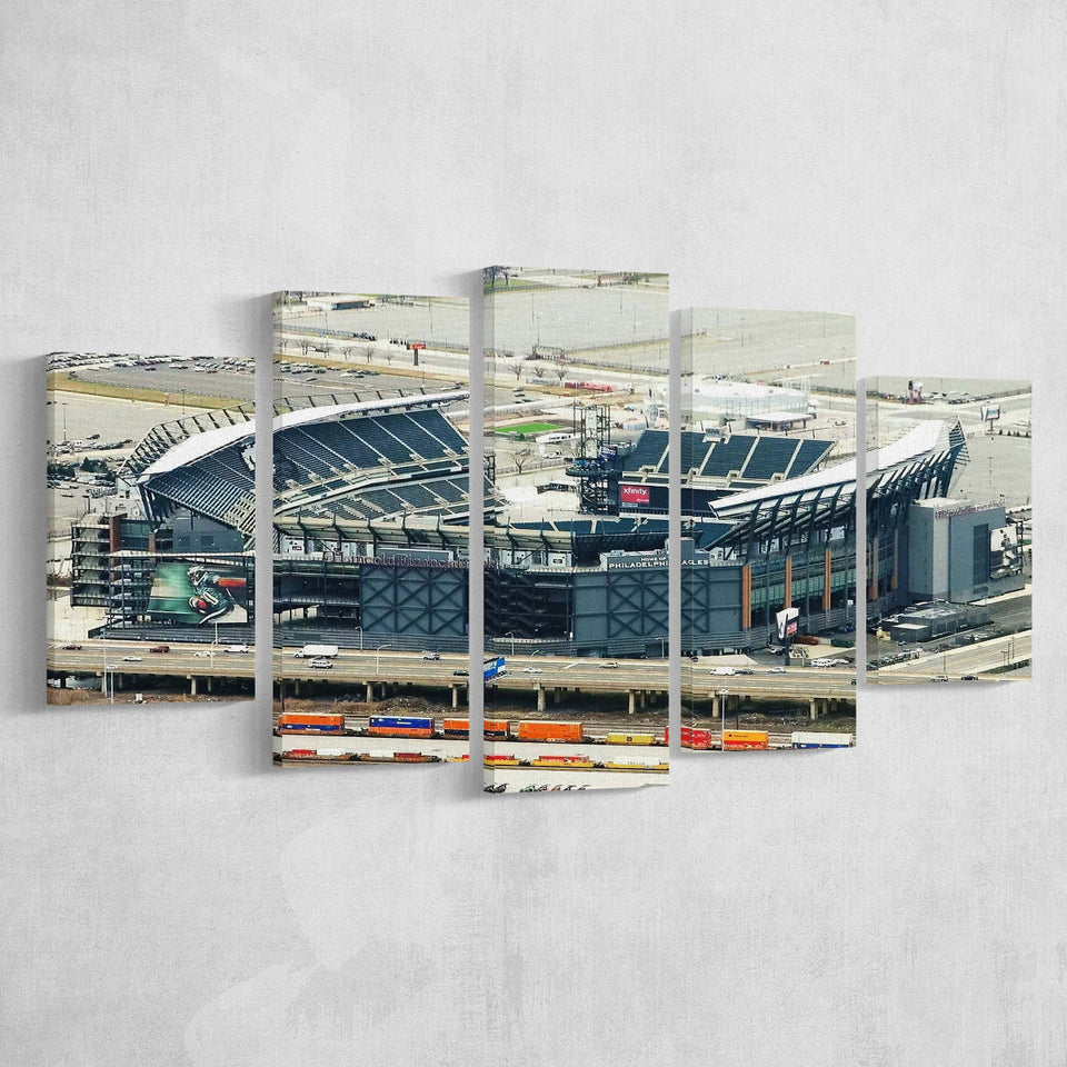 Philadelphia Eagles Stadium Canvas Prints Lincoln Financial Field Wall Art,Multi Panels,Sport Stadium Art Prints, Fan Gift