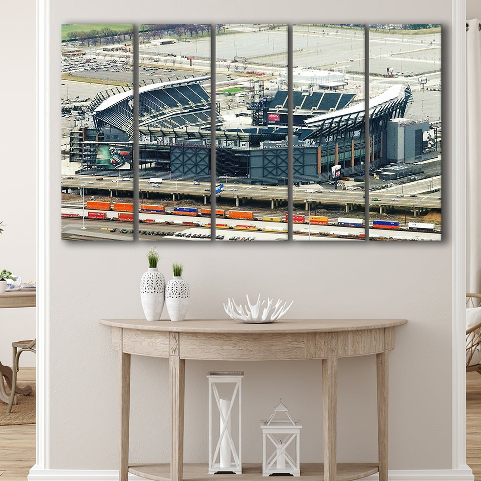 Philadelphia Eagles Stadium Canvas Prints Lincoln Financial Field Wall Art,Multi Panels B,Sport Stadium Art Prints, Fan Gift