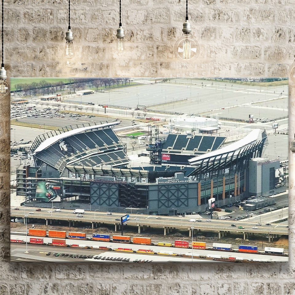 Philadelphia Eagles Stadium Canvas Prints Lincoln Financial Field Wall Art,Sport Stadium Art Prints, Fan Gift, Wall Decor
