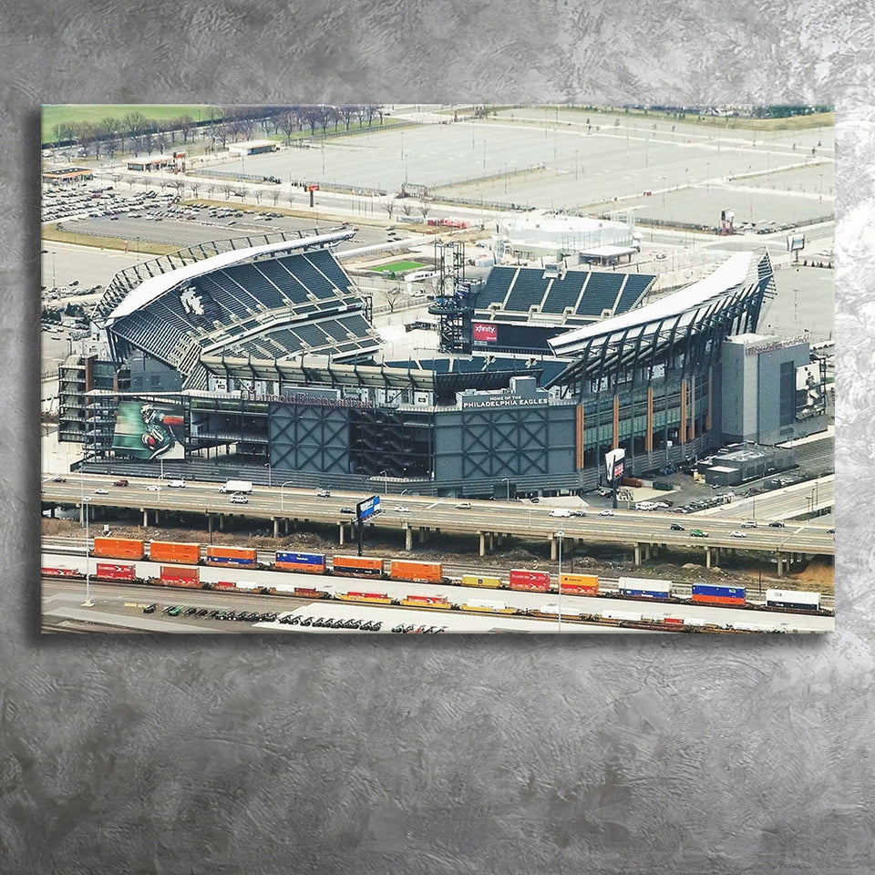Philadelphia Eagles Stadium Canvas Prints Lincoln Financial Field Wall Art,Sport Stadium Art Prints, Fan Gift, Wall Decor