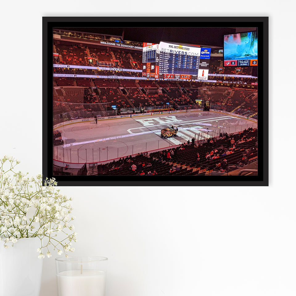 Philadelphia Flyers Stadium Framed Canvas Prints Wells Fargo Center Wall Art,Sport Stadium Art Prints, Fan Gift