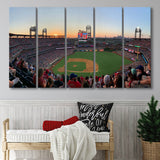 Philadelphia Phillies Wall Art Citizens Bank Park Stadium Canvas Prints,Multi Panels B,Sport Stadium Art Prints, Fan Gift