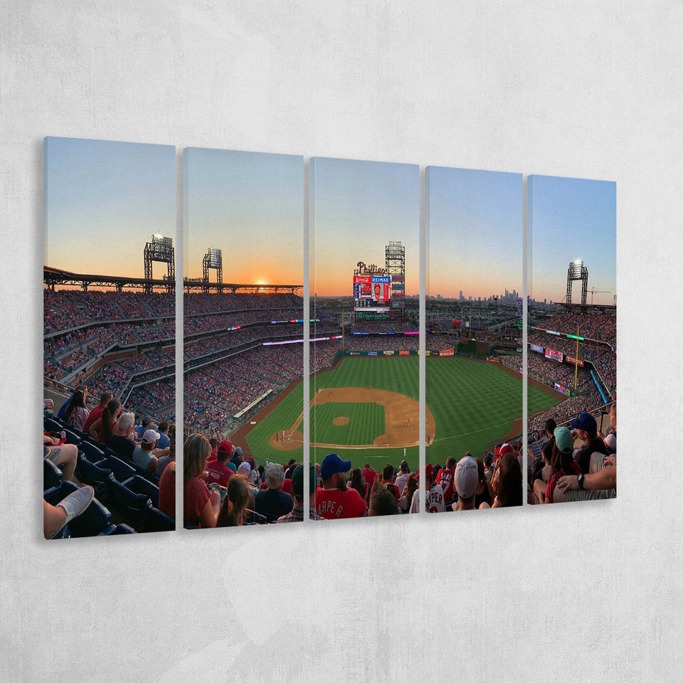 Philadelphia Phillies Wall Art Citizens Bank Park Stadium Canvas Prints,Multi Panels B,Sport Stadium Art Prints, Fan Gift