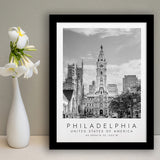 Philadelphia, Usa 1 Black And White Art Framed Art Prints Wall Art Decor, Framed Picture