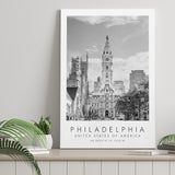Philadelphia, Usa 1 Black And White Art Canvas Prints Wall Art Home Decor