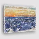 Phili Eagles Stadium Lincoln Financial Field Watercolor, Sport Art Prints Fan Gift, Canvas Prints Wall Art Decor