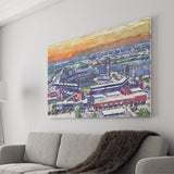 Phillies Stadium Watercolor Citizens Bank Stadium, Sport Art Prints Fan Gift, Canvas Prints Wall Art Decor