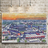 Phillies Stadium Watercolor Citizens Bank Stadium, Sport Art Prints Fan Gift, Canvas Prints Wall Art Decor