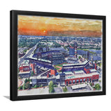 Phillies Stadium Watercolor Citizens Bank Stadium, Sport Prints Fan Gift, Framed Art Prints Wall Art Decor