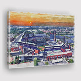 Phillies Stadium Watercolor Citizens Bank Stadium, Sport Art Prints Fan Gift, Canvas Prints Wall Art Decor