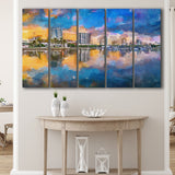Phoenix Arizona Usa Cityscape Downtown Afternoon 5 Pieces Extra Large Canvas Prints Wall Art Home Decor