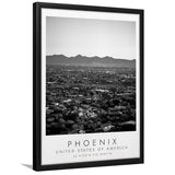 Phoenix, Usa Black And White Art Framed Art Prints Wall Art Decor, Framed Picture