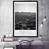 Phoenix, Usa Black And White Art Framed Art Prints Wall Art Decor, Framed Picture