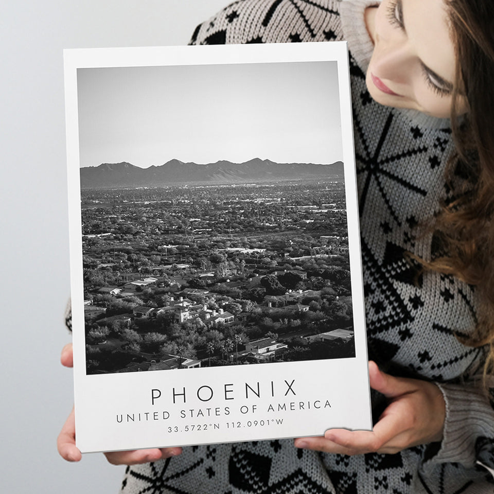 Phoenix, Usa Black And White Art Canvas Prints Wall Art Home Decor
