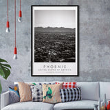 Phoenix, Usa Black And White Art Framed Art Prints Wall Art Decor, Framed Picture