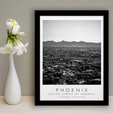 Phoenix, Usa Black And White Art Framed Art Prints Wall Art Decor, Framed Picture