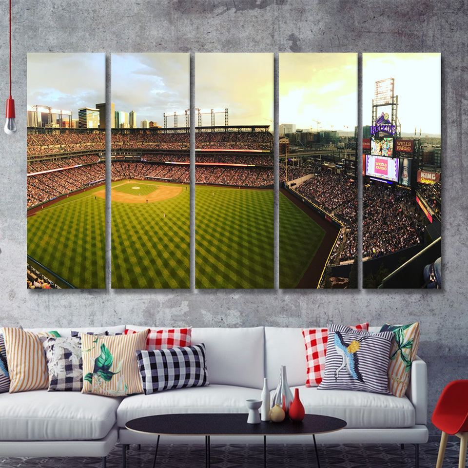 Pholder Houston Baseball And Malelivingspace 5 Pieces Canvas Prints Wall Art Decor - Painting Canvas,Multi Panel,Painting Prints,For Sale