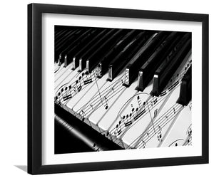 Piano-Black and white art, Art print,Plexiglass Cover