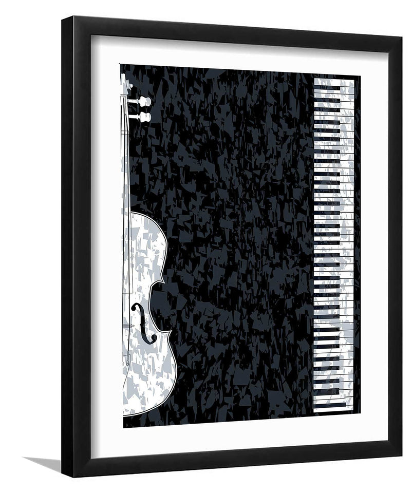 Piano and Violon-Music art, Art print, Frame art, Plexiglass cover