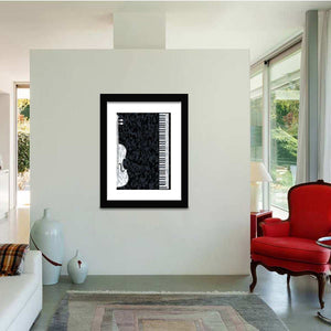 Piano and Violon-Music art, Art print, Frame art, Plexiglass cover