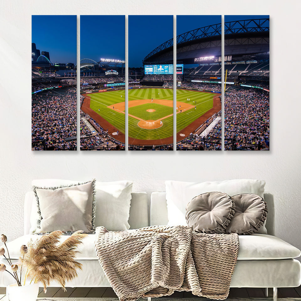 Picture Of A Baseball Field 10 5 Pieces Canvas Prints Wall Art Decor - Painting Canvas,Multi Panel,Painting Prints,For Sale