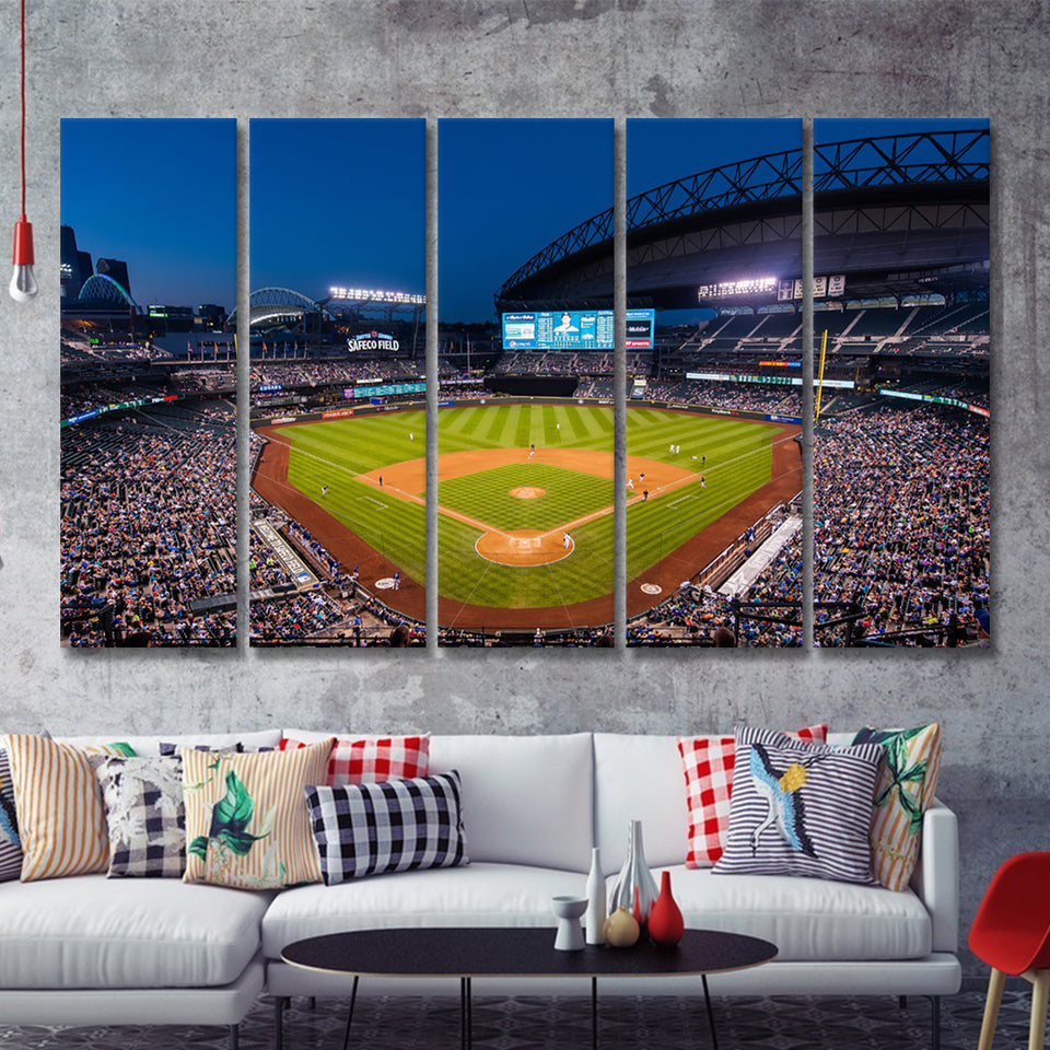 Picture Of A Baseball Field 10 5 Pieces Canvas Prints Wall Art Decor - Painting Canvas,Multi Panel,Painting Prints,For Sale