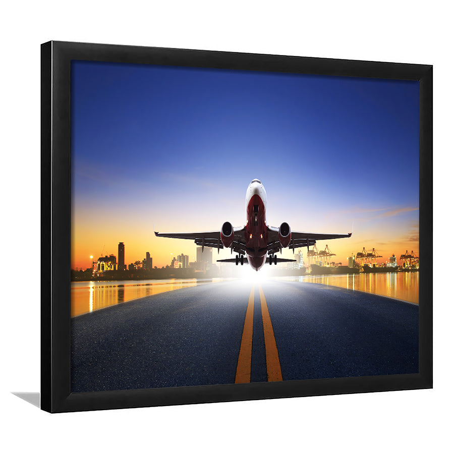 Pictures Airplane Passenger Airplanes Takes Off Flight Framed Art Prints Wall Decor - Painting Prints, Home Decor,Framed Picture, For Sale