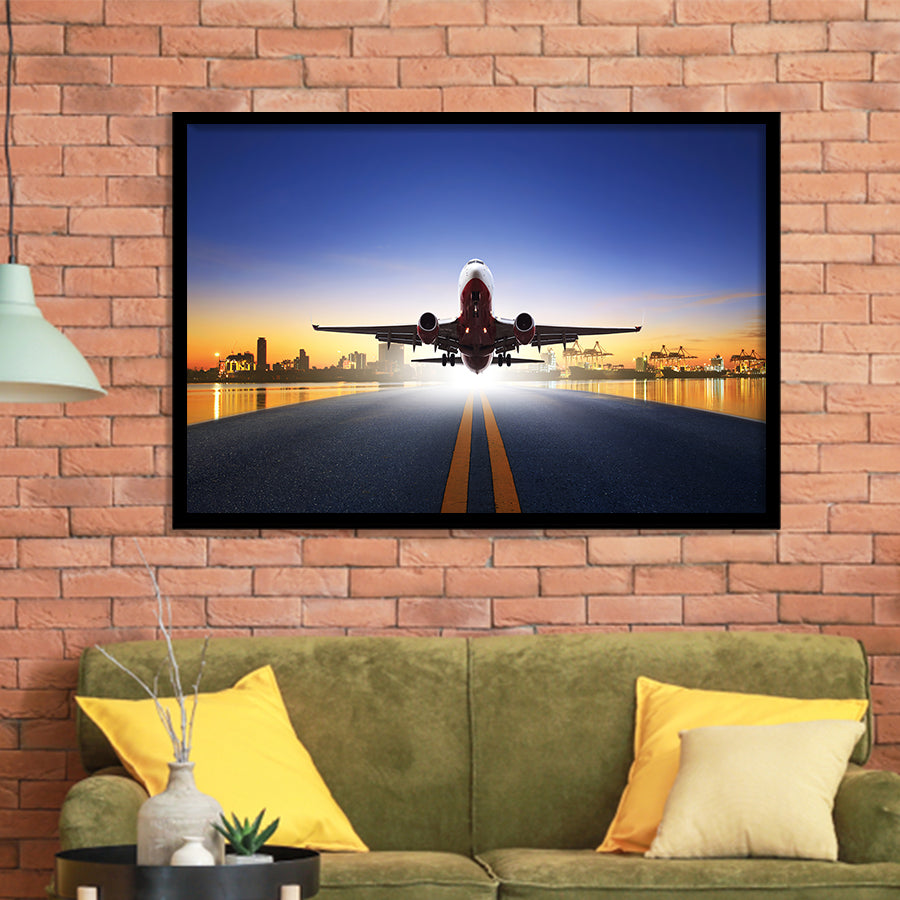 Pictures Airplane Passenger Airplanes Takes Off Flight Framed Art Prints Wall Decor - Painting Prints, Home Decor,Framed Picture, For Sale