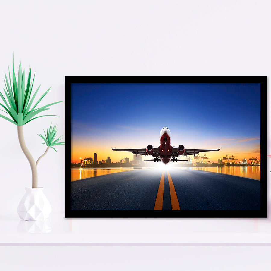 Pictures Airplane Passenger Airplanes Takes Off Flight Framed Art Prints Wall Decor - Painting Prints, Home Decor,Framed Picture, For Sale