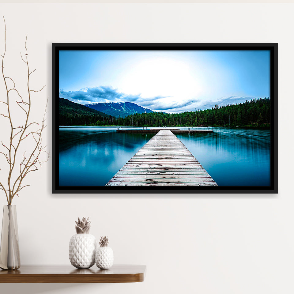 Pier Canvas Framed Canvas Prints Wall Art Decor, Framed Picture, Floating Frame
